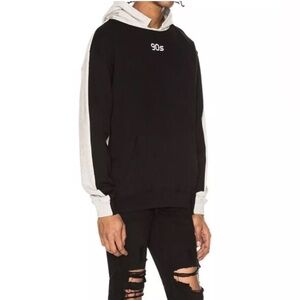 RtA 90’s Logo Hoodie Sweatshirt Black Grey Unisex